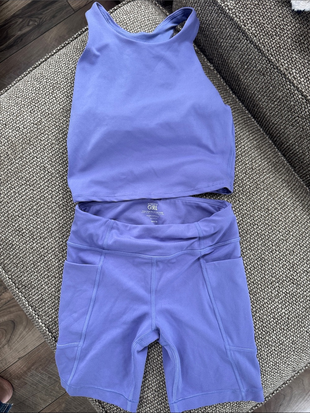 Athleta Lavender Girls' Active Bike Shorts Set